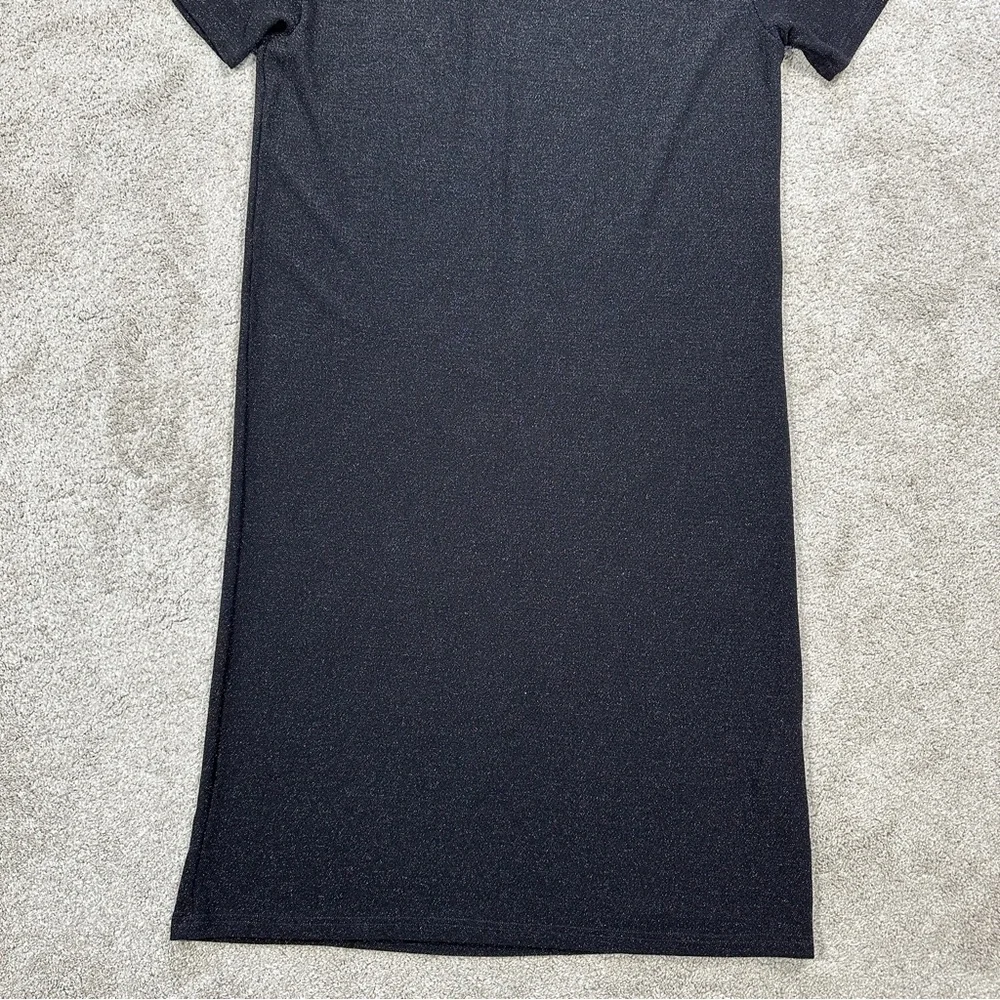 SOLD | Dressed in Lala Casual Luxe Midi Dress in Black Disco Sparkle Boxy S - Picture 8 of 16